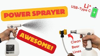 Lithium Ion USB Type C Rechargeable Electric Power SprayerBeer Line Cleaner Solo 260LI Comparison [upl. by Elbas961]