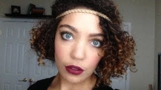 FlapperInspired Hairstyle on Naturally Curly Hair [upl. by Airamana101]