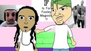 Kanye West Drake Birdman Lil Wayne and Juvenile cartoon skit [upl. by Rednave]