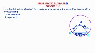 Class 10 Ex 111 Q 4  Areas Related to Circles CBSE NCERT [upl. by Odnumyar]