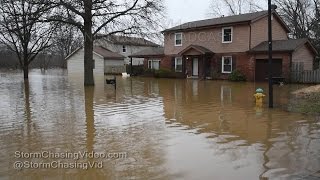 Fenton MO Meramec River Record Crest  12312015 [upl. by Ardie]