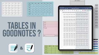 First flexible tables in Goodnotes app  Intro [upl. by Leoy]