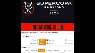 🚨 ¡CAMBIO de FECHAS en la SUPERCOPA de ESPAÑA 🌧️ La DANA altera el CALENDARIO ⚽️🔥 [upl. by Eutnoj]