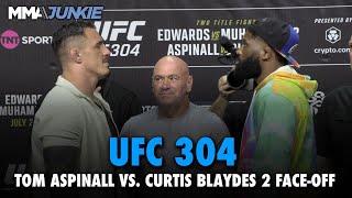 Tom Aspinall vs Curtis Blaydes 2 Press Conference Faceoff for Interim Title Rematch  UFC 304 [upl. by Reivax81]