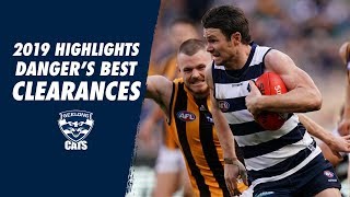 Dangerfields Best Clearances  2019  Geelong Football Club [upl. by Squier]