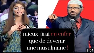 elle préfère daller en enfer que dr zakir Naik en français  dr zakir Naik education islam [upl. by Adnuhser]