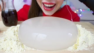 Giant RAINDROP CAKE ASMR STICKY Satisfying Eating Sounds No Talking [upl. by Theola]