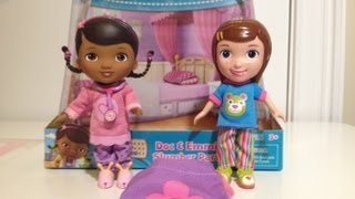 Doc McStuffins and Emmie Slumber Party with Dottie Playset Review [upl. by Namhar190]