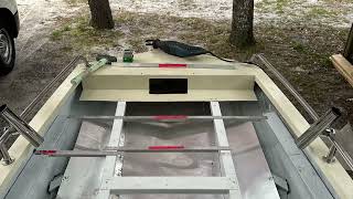 Bass Tracker converted into a Center Console Skiff boat with teak wood [upl. by Leik547]