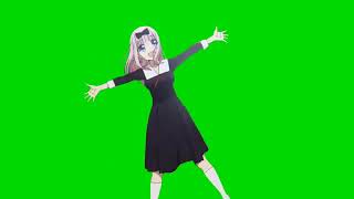 Chika Fujiwara Chika Full Dance Video Green Screen Anime meme anime chikafujiwarachika [upl. by Mell645]