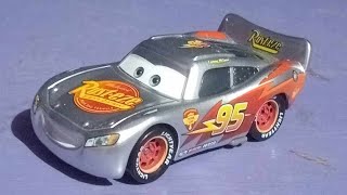 Disney Cars Silver Lightning McQueen Mattel Factory Custom Cars 2 Hudson Hornet Piston Cup [upl. by Avictor]