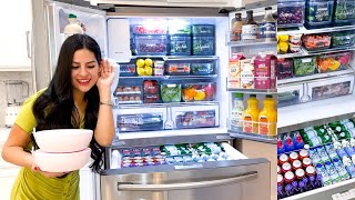 ASMR REFRIGERATOR ORGANIZATION  Satisfying Clean and Fridge Restock Organizing on a Budget [upl. by Assiruam]