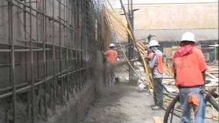 Spraying Concrete to create a Structural Shotcrete Wall [upl. by Ainival408]