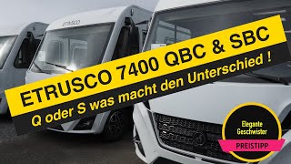 👉 2024 Hott oder Schrott  Das Q macht den Unterschied  Die Wohnmobile von ETRUSCO 7400 QBC und SBC [upl. by Ashatan]