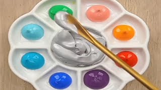 How do silver colour combine to form new colors paintmixgcolour mixing painting asmr [upl. by Nedry668]