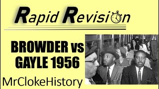 GCSE History Rapid Revision Browder vs Gayle  Why did the Montgomery Bus Boycott Succeed [upl. by Baillieu]