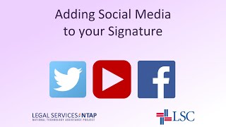 How To Add Social Media Icons to Your Email Signature in Outlook 2010 [upl. by Sidell748]