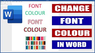 How to Change Font Colour in Word  Microsoft Word Tutorials [upl. by Eilatan]