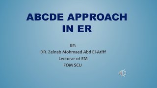 ABCDE Approach In ER [upl. by Nywled]