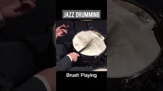 Drums  Jazz Brush Playing  Rim Flex Roll Right hand shorts [upl. by Tnarg]