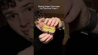 Eating The Viral Dubai Chocolate For The First Time [upl. by Suirtimid]