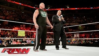 Brock Lesnars apology Raw June 22 2015 [upl. by Nawrocki]