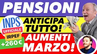 PENSIONI 👉 MARZO ANTICIPO AUMENTI APRILE 🔴 SORPRESA INPS ✅ CIRCOLARE UFFICIALE IRPEF [upl. by Geoffry]