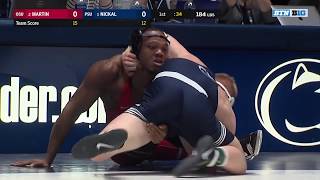 184 LBS 1 Bo Nickal Penn State vs 2 Myles Martin Ohio State  Big Ten Wrestling [upl. by Seroka]