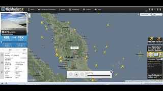 Malaysian Airlines Flight MH 370 on Flight Radar Playback [upl. by Anyahc507]