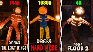 ROBLOX Doors Floor 2 vs Doors Super Hard Mode vs the Lost Mines  Jumpscares [upl. by Ion]