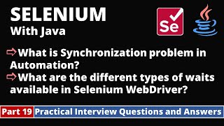 Part19Selenium with Java Tutorial  Practical Interview Questions and Answers  Waits [upl. by Neumeyer363]