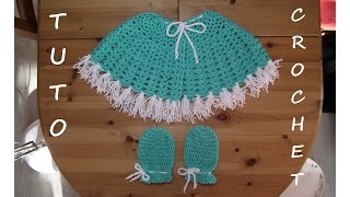 TUTO CROCHET Comment faire une Capeline et des Moufles [upl. by Rosenwald]