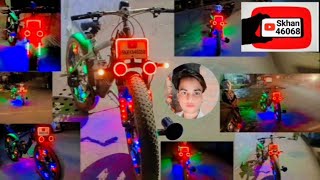 Cycle modification full modified cycle light wali trending virautomobile video popular rider [upl. by Dollar]