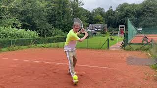 Tennis Backhand Slice angle in elbow and wrist [upl. by Yonina]