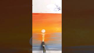 Sonnenaufgang malen 🌞🎨 shorts tutorial easy [upl. by Schaaff]