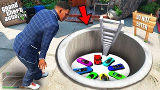 GTA 5  Franklin Enters In The Underground Car Base Of Franklin House [upl. by Dent]