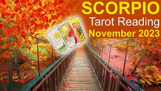 SCORPIO NOVEMBER 2023 TAROT READING quotSOMEONE MAKES AN IMPORTANT OFFER💰 PLUS NEW CHEMISTRY IN ❤️quot [upl. by Guendolen982]