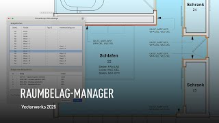 RAUMBELAGMANAGER  Vectorworks 2025 [upl. by Ilise]