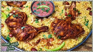 Chicken Mandi Recipe  No Steam No Oven  Easy Restaurant Style Chicken Mandi With English Subtitles [upl. by Nitsrek]