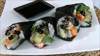 ⭐ Cómo hacer temaki sushi  Sushi casero fácil ⭐ [upl. by Fayina218]