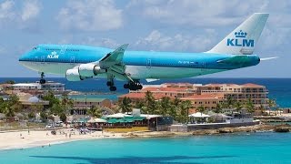 St Maarten KLM Landing  The Caribbean [upl. by Anelrad]