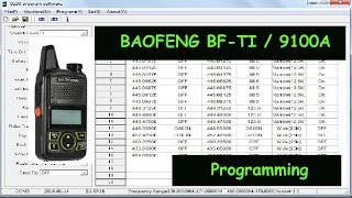 Baofeng T1 radio  446Mhz pmr 9100 Programming software [upl. by Ara]