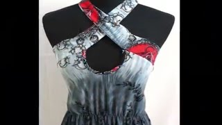 sexy dresses for cheap Hippie bohemian halter long dress WholesaleSarongcom [upl. by Nwahshar69]