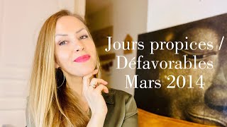 Les jours propices et non favorables en mars programmez vos affaires grâce au Feng Shui [upl. by Jordan]