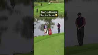 Caddie drops club into lake tigerwoods [upl. by Shultz]