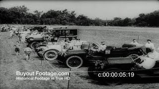 HD Stock Footage Classic Cars Vintage Automobiles Race Across Countryside [upl. by Iffar]