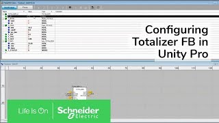 Configuring Totalizer FB in Unity Pro  Schneider Electric Support [upl. by Fernas190]