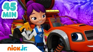 Blaze en de Monsterwielen  45 minuten lang voertuigreddingen en reparaties van Blaze  Nick Jr [upl. by Haraj]