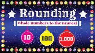 Rounding Numbers to the Nearest 10 100 and 1000  Round up and Round down [upl. by Alekin]