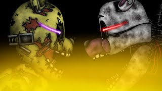 Dc2FNAF springtrap vs the blob sb fnaf security breach [upl. by Okomot]